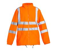 Blackrock Hi Vis Orange Fleece Jacket, Men's & Women's, Durable & Warm Anti-Pill, High Visibility Reflective Safety Wear, Fully EN Certified - 4XL