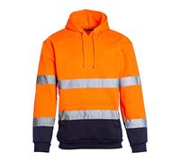 Blackrock Hi Vis Orange & Navy Two-Tone Hooded Sweatshirt, Men's & Women's Secure & Comfortable High Visibility Reflective Safety Wear, Fully EN Certified - 3XL