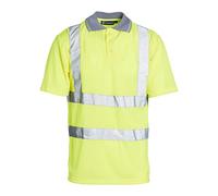 Blackrock Hi-Vis Polo Shirt, Yellow T-Shirt, Work Utility & Safety Clothing, High Visibility Workwear PPE, for Men Women Unisex, EN20471 Class 2 Certified, Size 3XL