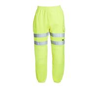Blackrock Hi-Vis Work Joggers, Mens Womens Work Trousers, Yellow Work Utility & Safety Trousers, Hi Viz Joggers, Tracksuit Bottoms, Construction Pants, Elasticated Waist Workwear Clothing, Size XXL