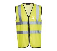 Blackrock Hi Vis Yellow Executive Sleeveless Vest Waistcoat, Men's and Women's Full-Length Zip, Lightweight, Reflective High Visibility Safety Wear, Fully EN Certified - XL