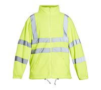 Blackrock Hi Vis Yellow Fleece Jacket, Men's and Women's, Durable and Warm Anti-Pill, High Visibility Reflective Safety Wear, Fully EN Certified - 4XL