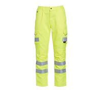 Blackrock Hi Vis Yellow Polycotton Work Trousers, Men's and Women's Combat Trousers, Reflective High Visibility, Safety Site Workwear, Fully EN Certified - 30' Waist 32' Leg