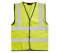 Blackrock Yellow Hi Vis Vest, High Vis Vests, Hi Vis Jackets, High Visibility, Safety Vest, Reflective, Hivisible PPE, Hi Viz, Security Vests, Workwear, Work, Cycling, Mens Womens - Size Medium