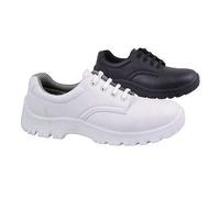 Blackrock Lace-Up Hygiene Shoe - Steel Toe, Non-Slip, Water-Repellent - Black UK6 Pack of 4