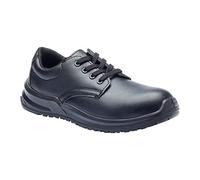 Blackrock Lace-Up Safety Shoes, Mens Womens Steel Toe Cap, Chef, Nursing, Orthopedic, Non-Slip Work Shoes, Work Utility Footwear, Hygiene, Catering, Kitchen Anti-Slip - Size 10.5