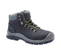 Blackrock Malvern Black Lightweight Safety Boots, S3 Steel Toe Cap, Mens and Women, Leather Shoes, Water Resistant, Protective Steel Midsole, Anti-Slip Safety Boots - Size 3
