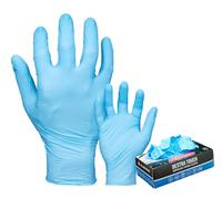 Blackrock Nitrile Disposable Gloves - Powder Free, Latex Free, Multipurpose Non-Sterile Rubber Gloves for Industrial Use, Food Grade each box contains 100 blue - Size XL