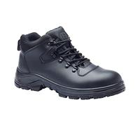Blackrock Oakland S3 Water Resistant Safety Boots with Anti Static Protection, Black Leather Safety Hiker with Steel Toe Cap and Protective Steel Midsole,Ankle Support,Lightweight Safety Work Boot