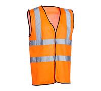 Blackrock Orange Hi Vis Vest, Rail High Vis Vests, Hi Vis Jackets, High Visibility, Safety Vest, Reflective, Hivisible PPE, Hi Viz, Security Vests, Workwear, Work, Cycling, Mens Womens - Size Large