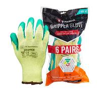 Blackrock Pack of 6 Latex Gripper Work Gloves, Gardening, Mens and Womens, Heavy Duty, Thorn Resistant, Construction, Waterproof Palm, Thick Garden Safety Gloves, DIY - Size 10/XL
