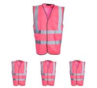 Blackrock Pink Enhanced Visibility Vest, Hi-Vis, High Visibility Vest, Safety, Reflective, Hi Vis PPE, Security, Workwear, Mens Womens - Size Large