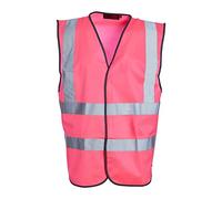 Blackrock Pink Enhanced Visibility Vest, Hi-Vis, High Visibility Vest, Safety, Reflective, Hi Vis PPE, Security, Workwear, Mens Womens - Size Medium