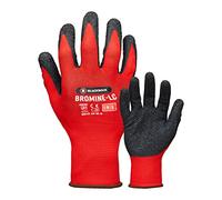 Blackrock Pro Grip Work Gloves, Heavy Duty, Latex Rubber Handling, Protective, Gardening, Builders, Construction, Thick Safety Gloves, DIY, forestry, DexraFit - Size 8/Medium