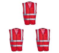 Blackrock Red Enhanced Visibility Vest, Hi-Vis Vest, High Visibility Jackets, Safety, Reflective, PPE, Hi Vis, Security, Workwear, Mens and Womens - Size 3XL