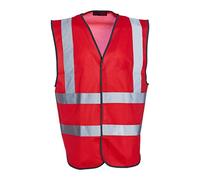 Blackrock Red Enhanced Visibility Vest, Hi-Vis Vest, High Visibility Jackets, Safety, Reflective, PPE, Hi Vis, Security, Workwear, Mens and Womens - Size 2XL