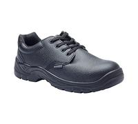 Blackrock S1-P SRC Gibson Safety Shoes, Mens and Womens, Black, Steel Toe Cap, Wide Fit, Lightweight Leather Safety Footwear, Slip Resistant Security Shoes, Work Utility Footwear - Size 6