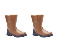 Blackrock S1-P SRC Safety Rigger Work Boots, Mens Womens Steel Toe Cap Tan Leather, Working Boots, Safety Shoes, Protective Midsole, Gardening Boots, Work and Utility Footwear, Construction - Size 10