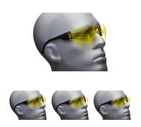 Blackrock Safety Glasses Yellow, Polycarbonate Anti-Scratch Lens, For Work, Eye Protection, Protective, Shooting, Cycling, Mens Womens Unisex, Good Viewing, Laboratory, Gardening (Pack of 4)