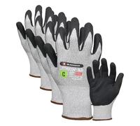 Blackrock Sandy Nitrile Lithium Cut Resistant Level C Gloves, for Men and Women, Wood Carving, Slash Knife Resistant, Safety Working Gloves, Grip - Size 7/Small (Pack of 4)