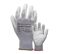 Blackrock Smart Touch Screen Work Gloves PU, Mens and Womens, Warehousing, On-Site, Builders Safety Gloves for Work, Grey - Size 8/Medium