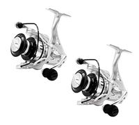 BLACKROCK - Sterling GT 5000 Set of 2 Spinning reels Front Drag 4 Ball Bearings Fixed Aluminium spool Infinite Anti Reverse - Aluminium Handle Gear Ratio 1:5.2 Freshwater and marine use