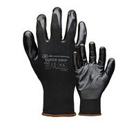 Blackrock Super Grip Work Gloves - Black Nitrile Safety for Men Women, Roofing, Warehouse, Thin, DIY, Gardening, Outdoor - Size 10/XL