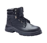 Blackrock Ultimate S3 Water Resistant Safety Boots With Anti Static Protection, Black Leather Hiker With Steel Toe Cap And Protective Steel Midsole, Ankle Support, Lightweight Boots, Size 8 / EU 42