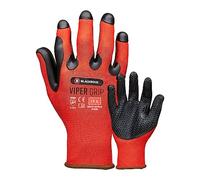 Blackrock Viper Ultra High Grip Safety Work Gloves, Heavy Duty Moulded Textured Black Rubber Palm, Industrial Grip & Durability, Men's Women's, For Construction, Gardening, Agriculture, Size XL
