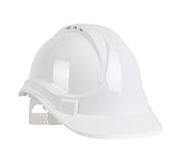 Blackrock White Hard Hat, Safety Helmet, For Construction, Mens Womens Unisex, Work Hats, Builder, One Size Adjustable Head Strap, HDPE Protection, UK/EU 2016/425 EN937:2012+A1:2012