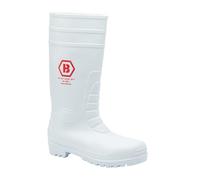 Blackrock White Safety Wellingtons for Men and Women, Steel Toe Cap Wellington Boots, Food Safety Wellingtons, White Wellies - (Size UK 3 / EU 36)
