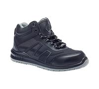 Blackrock Wilson S1-P Safety Boots, Anti Static, Black Leather, Safety Hiker Boots with Steel Toe Cap & Protective Steel Midsole, Ankle Support, Anti Slip Sole, Lightweight
