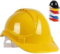 Blackrock Yellow Hard Hat, Safety Helmet, Hard Hats Construction, Hardhat, PPE, Construction Helmet, Mens Womens Childs Multi-Position 6-Point Adjustable, Builders, Work Safety Equipment & Gear