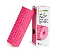 BLACKROLL® Mini Flow Fascia Roller (15 x 5 cm), Small Fitness Roller with Ribbed Surface, Handy Massage Roller for Travel, Office or Gym, Medium Hardness, Made in Germany, Pink
