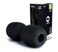 BLACKROLL® Twin Fascia Roller (30 cm x 13 cm) Massage Roller with Spine Space | Point Self Massage and Regeneration | Medium Hardness | Made in Germany, Black