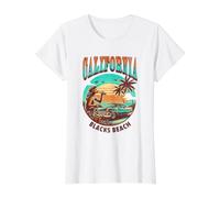 Blacks Beach, California Beach Sunny Summer Sunset Value Graphic T-Shirt, Women, White, S