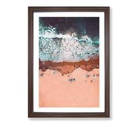 Blacks Beach in San Diego Cali in Abstract Framed Print | A2 Walnut Framed Wall Art | Ready to Hang | Abstract Beach Picture | Living Room Bedroom Lounge Office