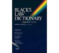 Black's Law Dictionary (Pocket). 3rd Edition (text only) 3rd (Third) edition by B.A.Garner