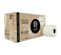 BlackSatino Toilet Paper Large Rolls GreenGrow I 2-Ply I 24 Rolls of 70 m Length I Suitable for ST10 Dispenser I Environmentally Friendly I Sustainable I Miscanthus Recycled Mix