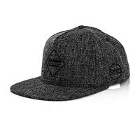 Blackskies Apollon Snapback Cap | Black Grey White Visor Men's Basecap Premium Baseball Cap Wool