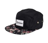 Blackskies Black Beauty 5-Panel Cap Rose Black with Flowers Unisex Baseball Cap