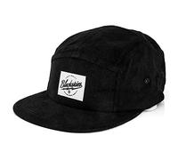 Blackskies Ebony 5-Panel Cap Camp Ladies Men Baseball Cap Surfer Skater Snapback Strapback Black Corduroy