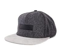 Blackskies Exodus Snapback Cap Grey Suede Visor Flannel Unisex Premium Baseball Cap Wool