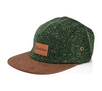 Blackskies Obsidian 5-Panel Cap | Men Women Skater Snapback Suede Unisex Baseball Cap Wool Visor - Green-Brown