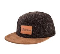 Blackskies Obsidian 5-Panel Cap Black Brown Suede Unisex Baseball Cap Wool Visor