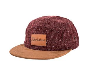 Blackskies® Obsidian 5-Panel Cap | Unisex Skater Suede Wool Baseball Cap - Red Brown - Men Women Streetwear Outdoor Summer Casual