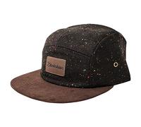 Blackskies Obsidian 5-Panel Cap | Men Women Skater Snapback Suede Unisex Baseball Cap Wool Visor - Black Speckled-Brown