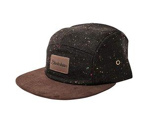 Blackskies® Obsidian 5-Panel Cap | Unisex Skater Suede Wool Baseball Cap - Speckled Black Brown - Men Women Streetwear Outdoor Summer Casual