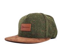 Blackskies® Obsidian Snapback Cap | Men Women Baseball Cap Wool with Faux Suede Brim Green-Brown - Unisex Streetwear Outdoor Summer Casual
