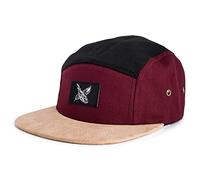 Blackskies Port Elizabeth 5-Panel Cap Suede Leatherette Visor Unisex Baseball Cap Wine Red